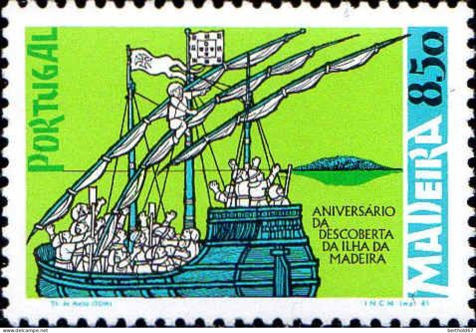 Madère Poste N** Yv: 76 Mi:71 Aniversario Da Descoberta Da Ilha Da Madeira - Madeira