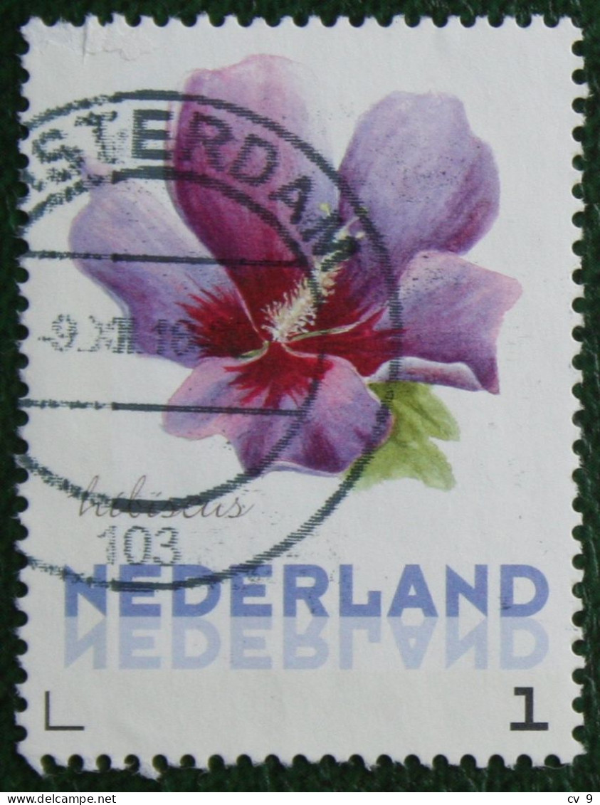 HIBISCUS Flower Blumen Fleur Persoonlijke Zegel JANNEKE BRINKMAN 2014 Gestempeld USED / Oblitere NEDERLAND / NIEDERLANDE - Personnalized Stamps