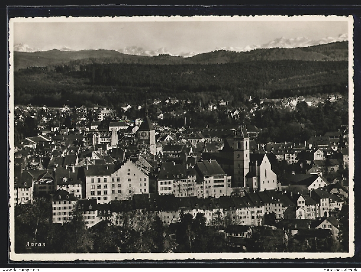 AK Aarau, Ortsansicht Mit Bergpanorama Aus Der Vogelschau  - Aarau