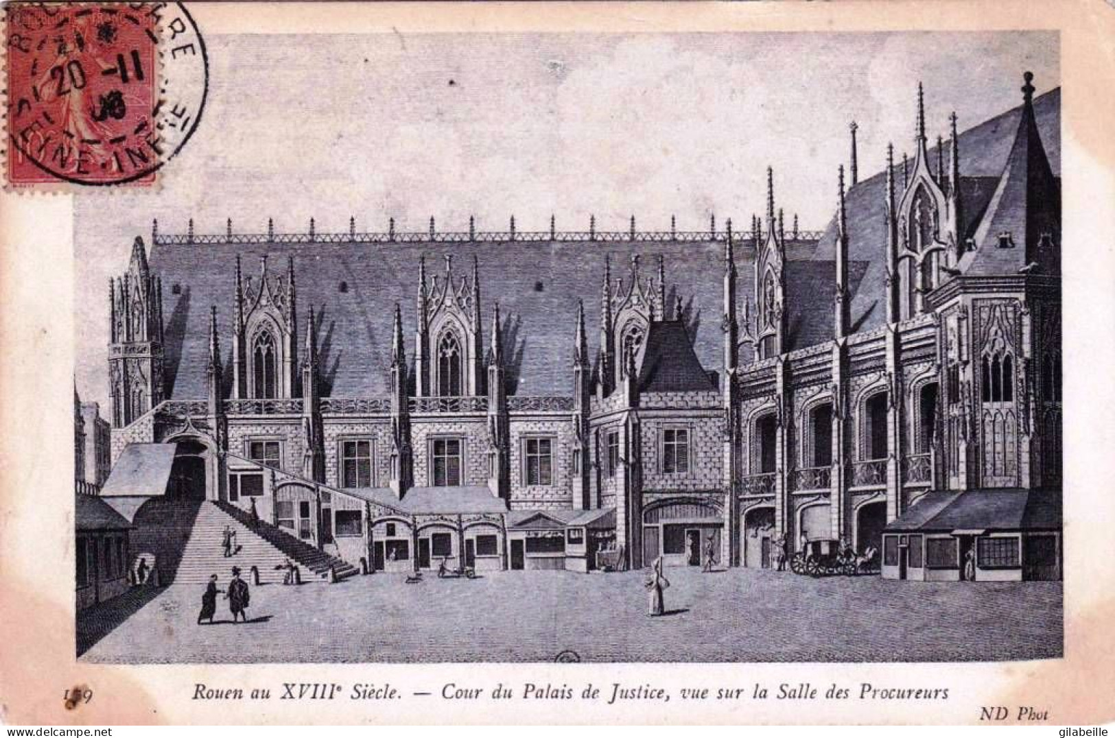 76 - Seine Maritime -  ROUEN Au XVIII Siecle - Cour Du Palais De Justice - Rouen