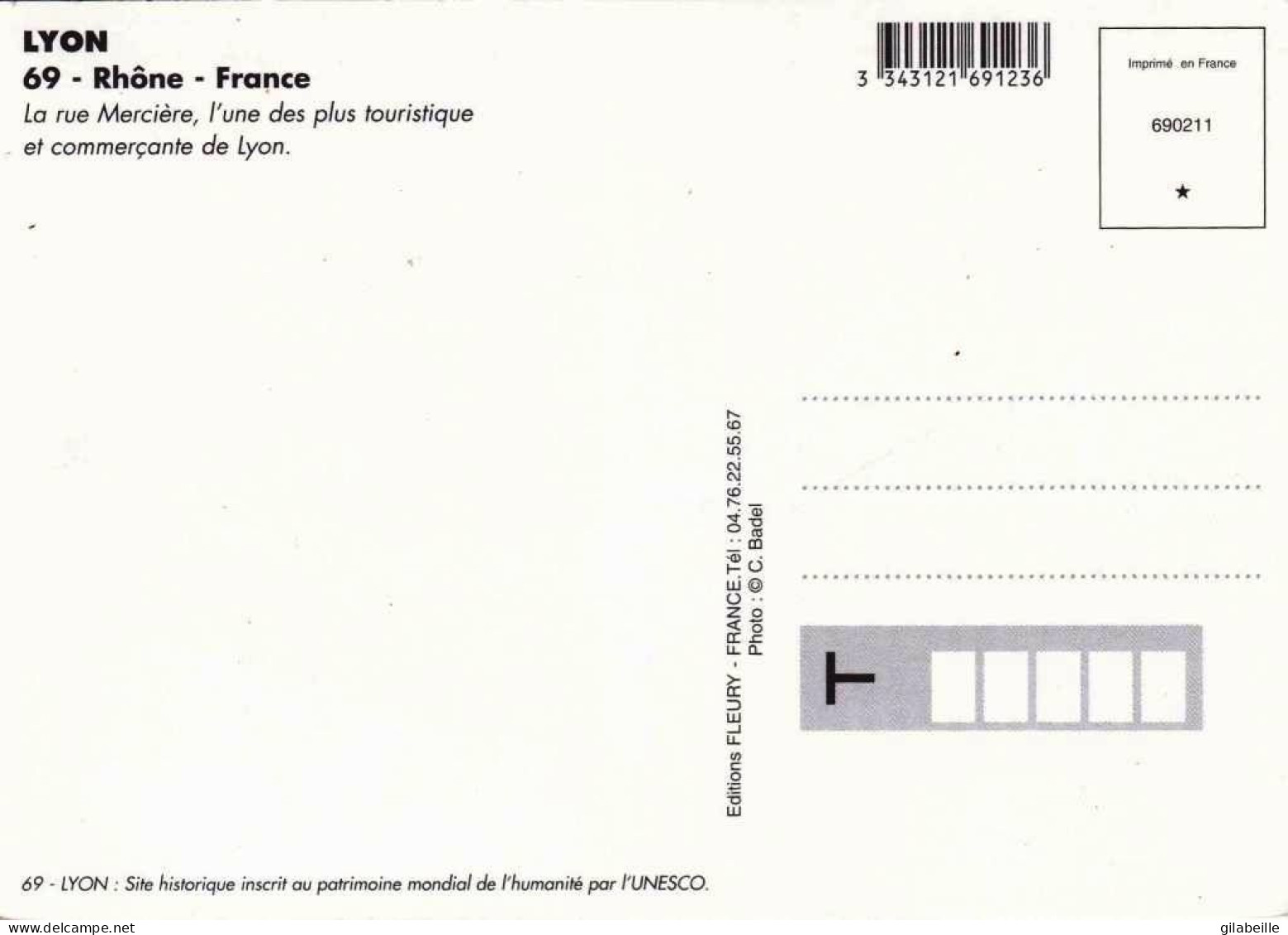 69 - Rhone - LYON -   Rue Merciere - Andere & Zonder Classificatie