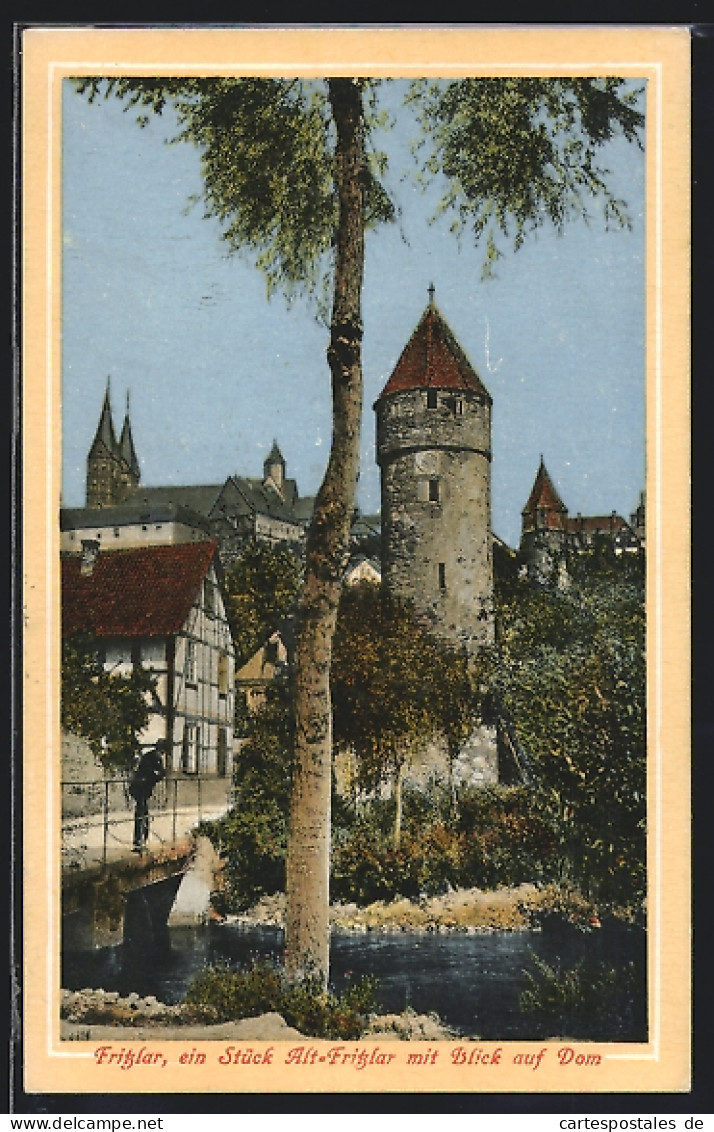 AK Fritzlar, Alt-Fritzlar Mit Blick Auf Den Dom  - Fritzlar