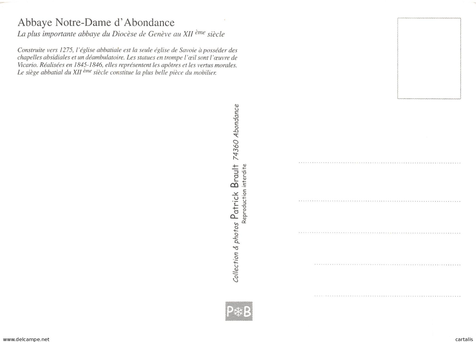 74-NOTRE DAME D ABONDANCE-N°4212-D/0107 - Other & Unclassified