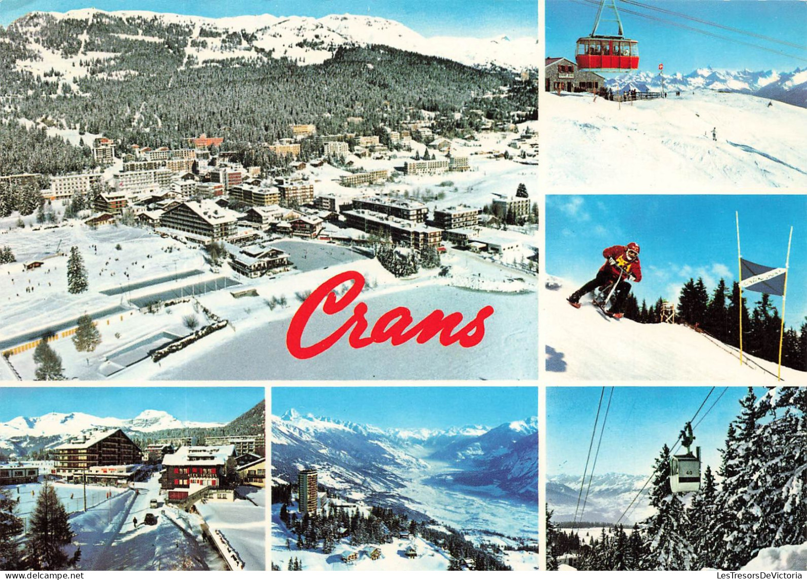 FRANCE - Crans - Neige - Téléphérique - Ville - Colorisé - Carte Postale - Altri & Non Classificati