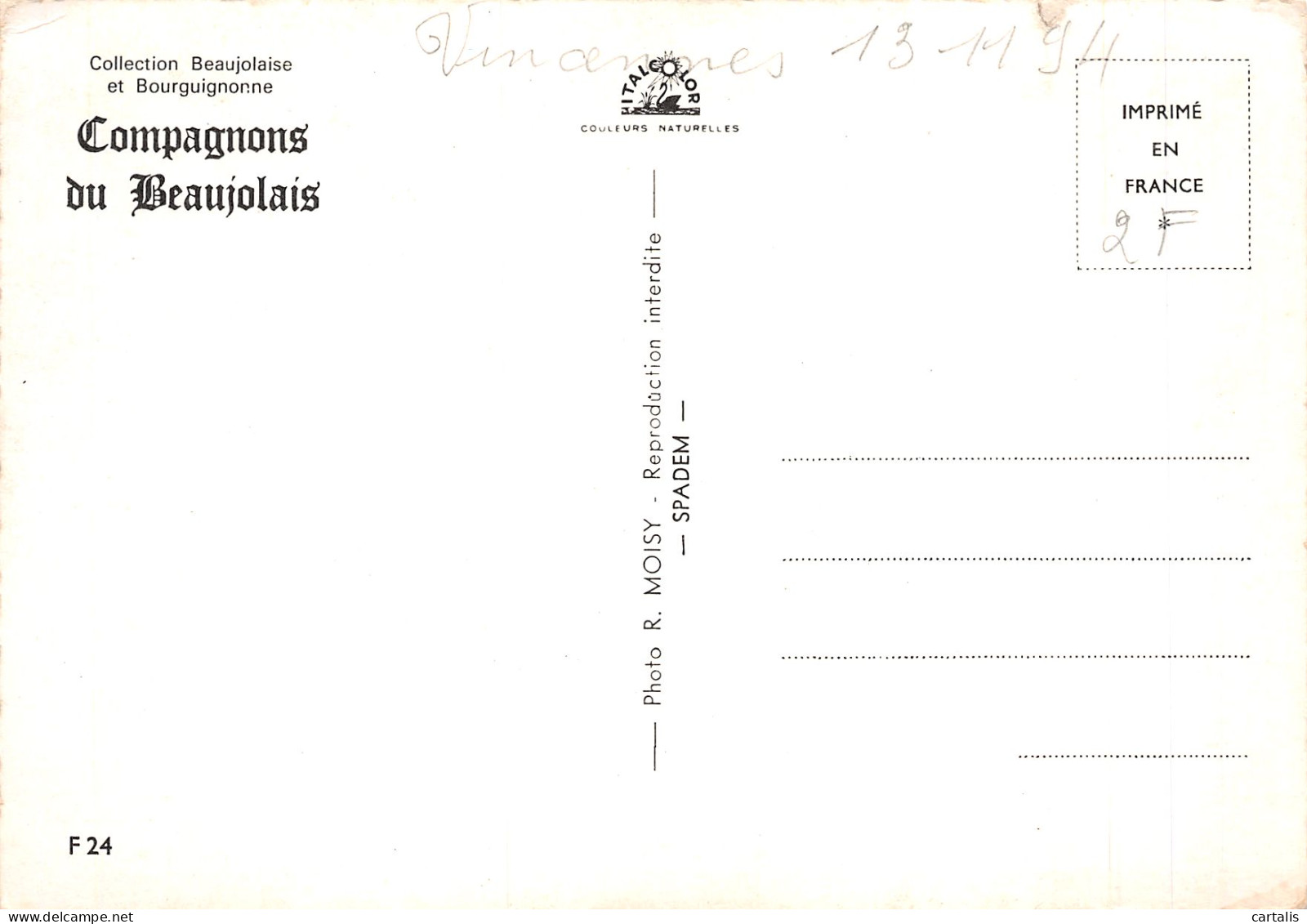 69-LE BEAUJOLAIS-N°4213-D/0257 - Other & Unclassified