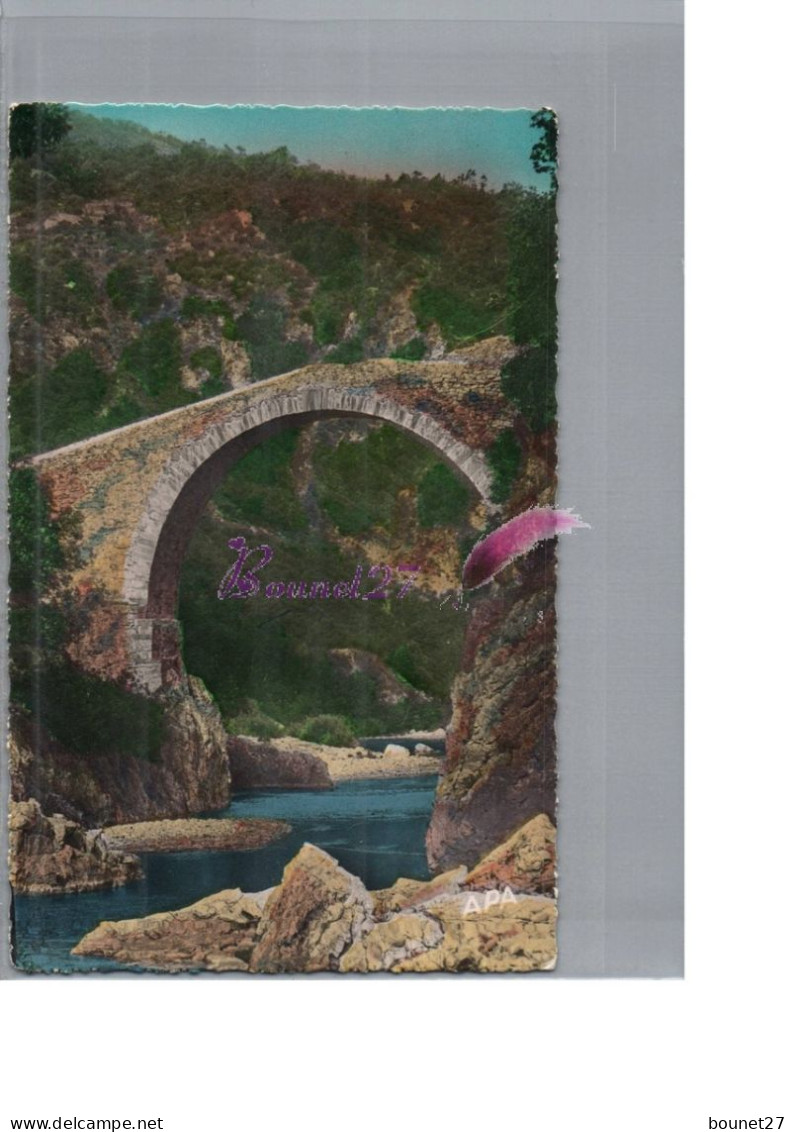 LAMALOU LES BAINS 34 - Le Pont Du Diable 1952 Carte Petit Format - Lamalou Les Bains