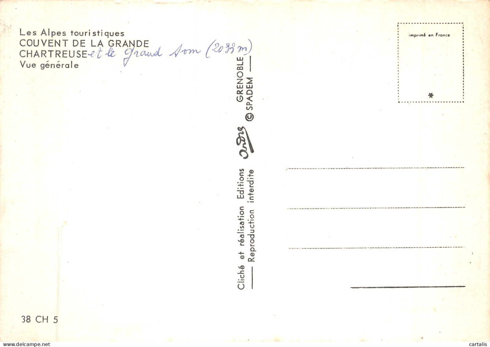 38-LA GRANDE CHARTREUSE-N°4215-C/0201 - Other & Unclassified