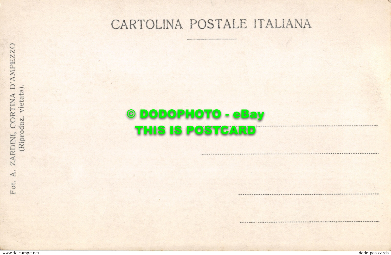 R503954 Cortina. A. Zardini. Postcard - World