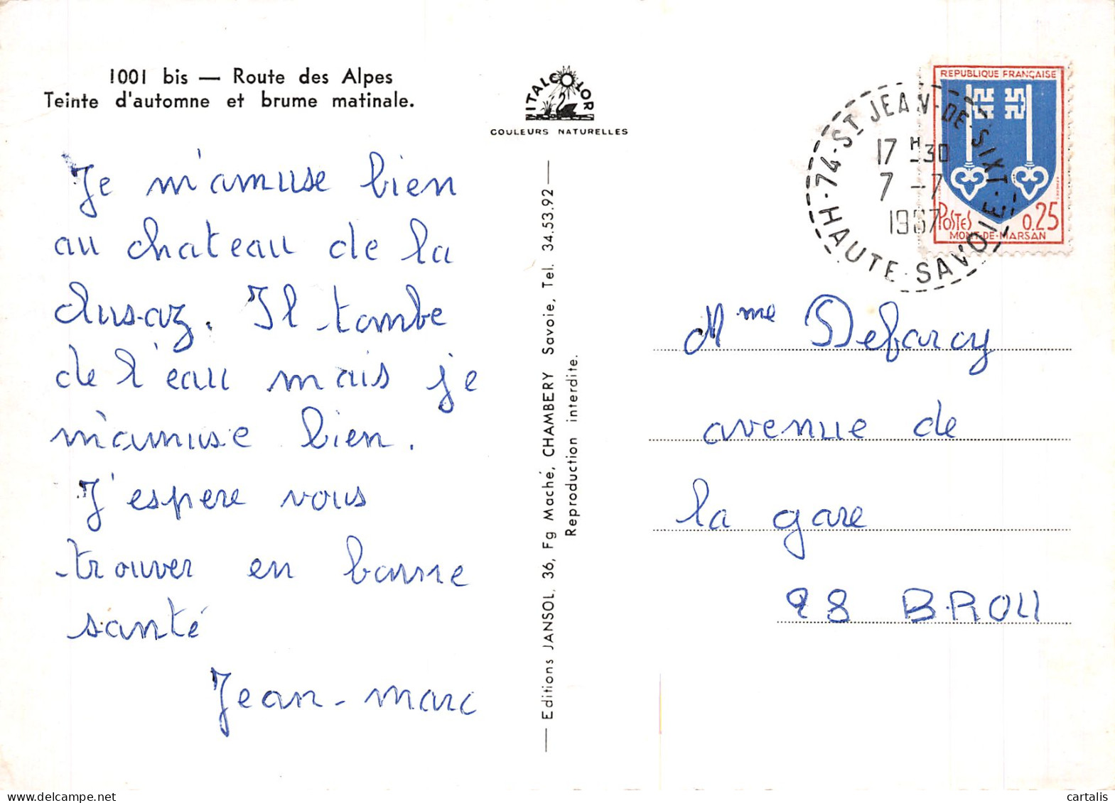 74-ROUTE DES ALPES-N°4216-A/0025 - Other & Unclassified