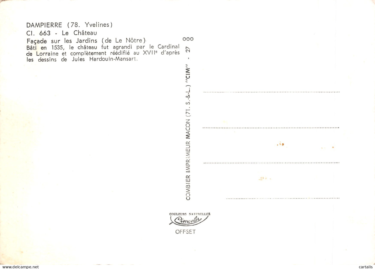 78-DAMPIERRE-N°4216-D/0045 - Dampierre En Yvelines