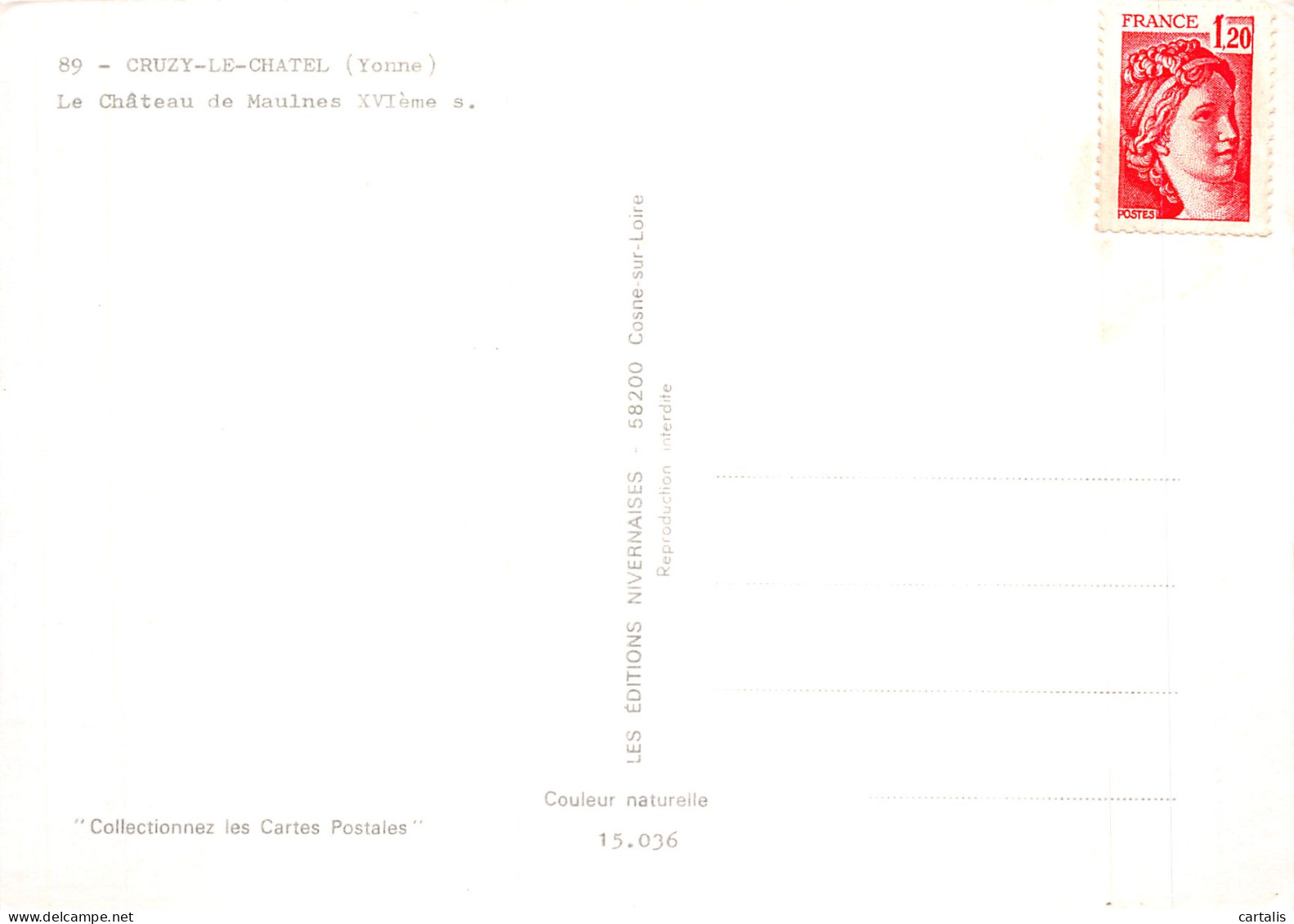 89-CRUZY LE CHATEL-N°4216-C/0277 - Cruzy Le Chatel