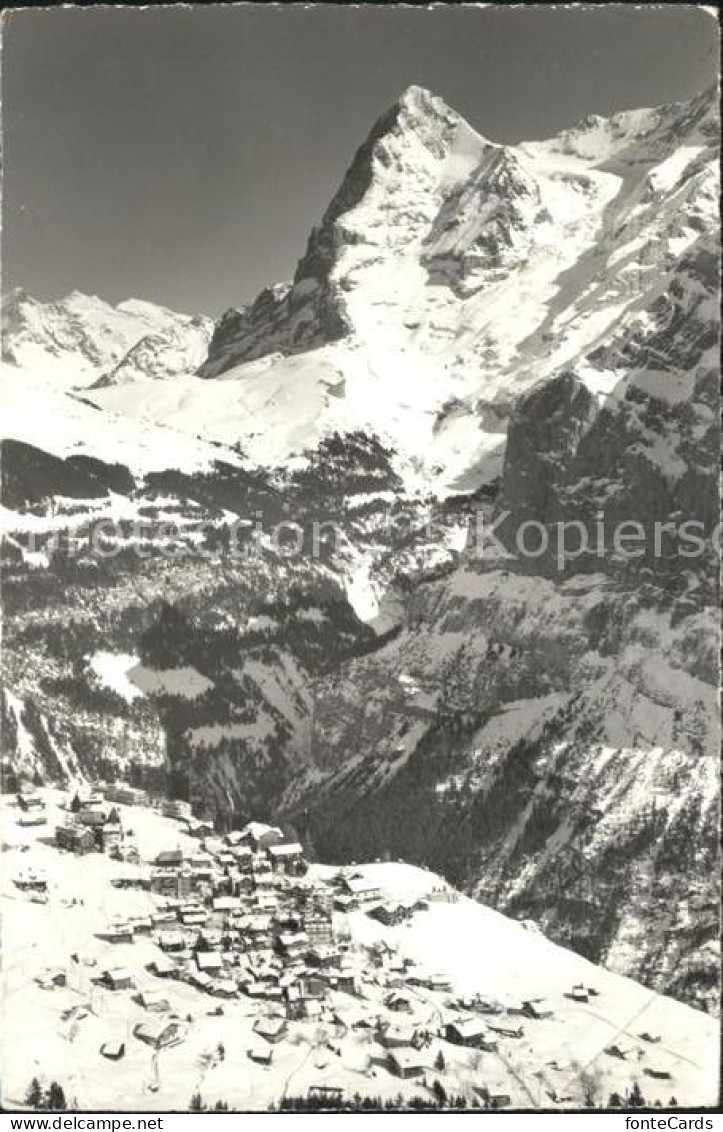 11677507 Muerren BE Mit Wetterhorn Und Eiger Muerren - Other & Unclassified