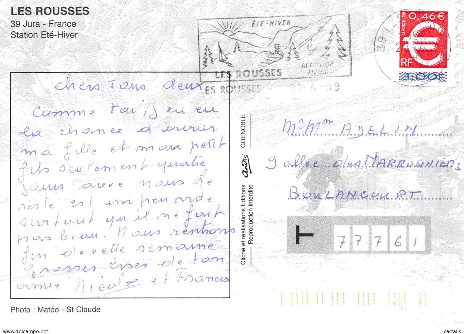 39-LES ROUSSES-N°4216-B/0211 - Other & Unclassified