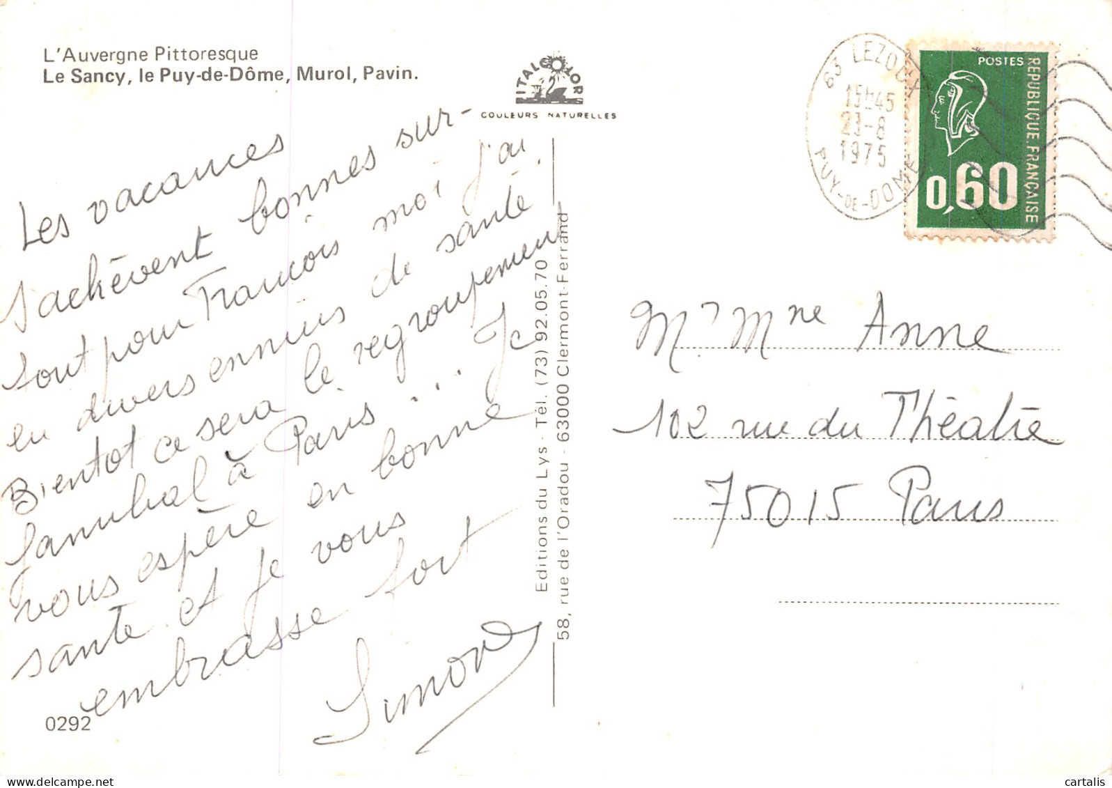 63-LE SANCY-N°4216-D/0199 - Other & Unclassified