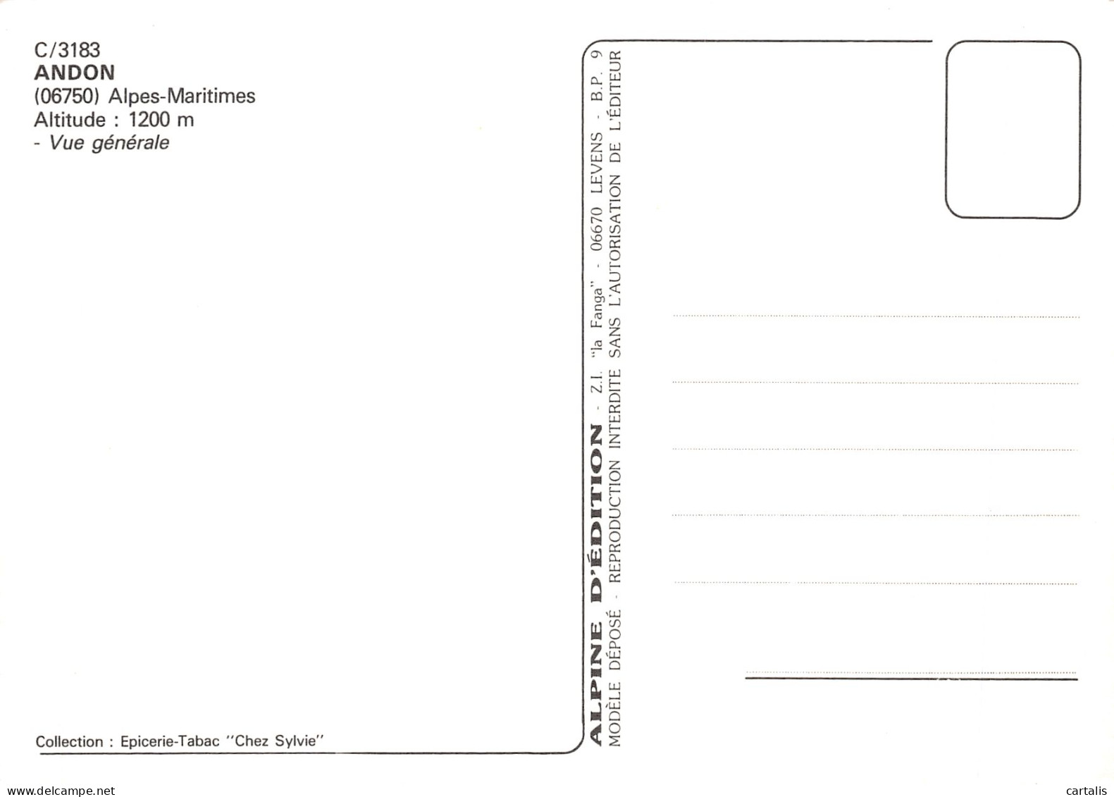 06-ANDON-N°4218-B/0247 - Autres & Non Classés