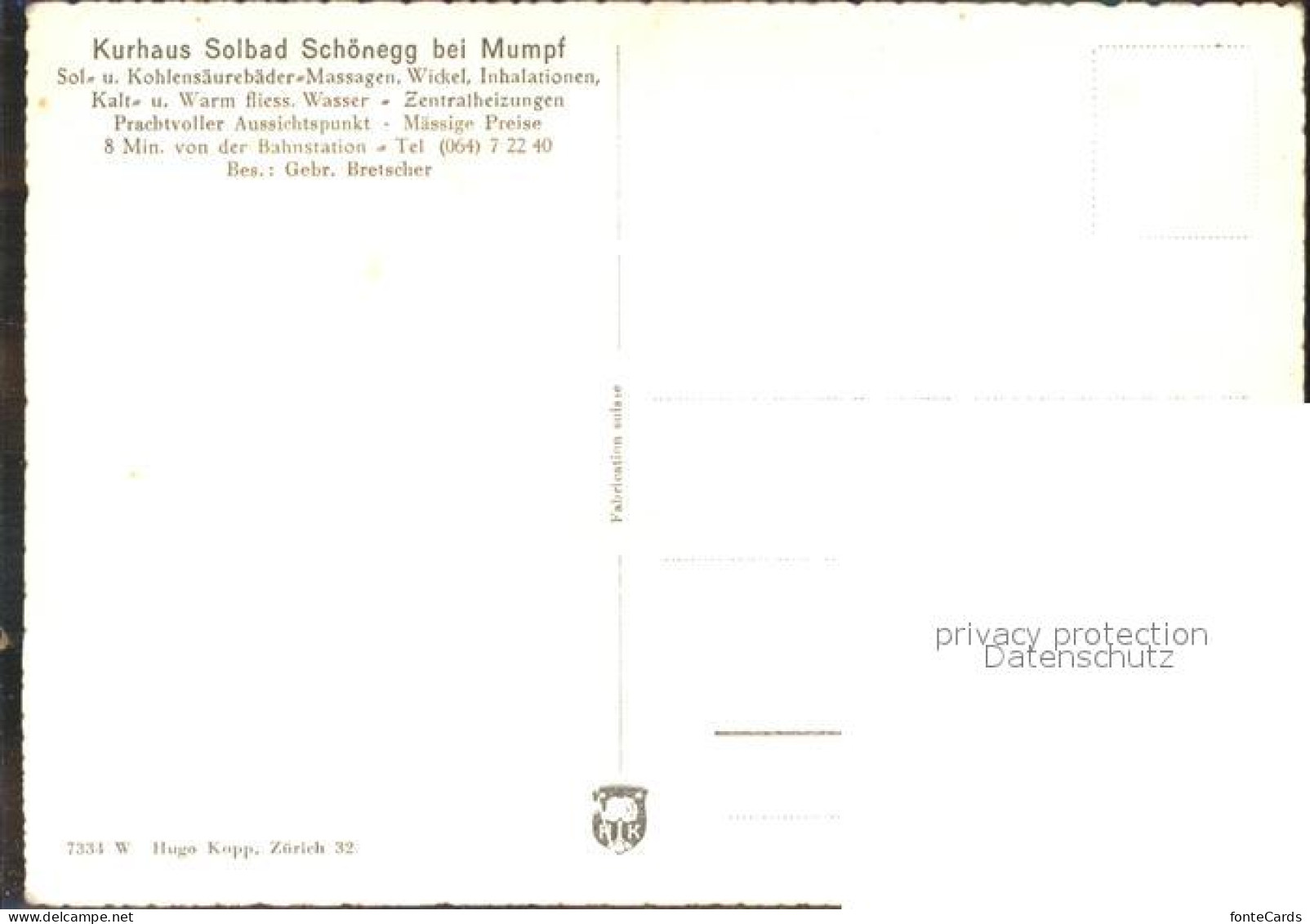 11676756 Mumpf Kurhaus Solbad Schoenegg Mumpf - Other & Unclassified