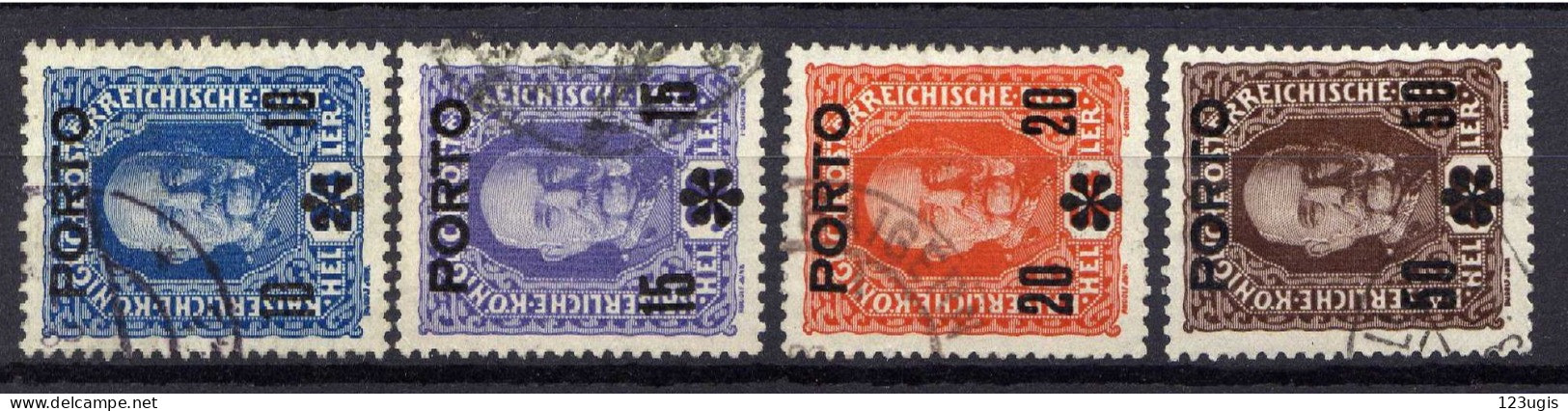 Österreich 1917 Portomarken Mi 60-63, Gestempelt [170524XIV] - Gebraucht