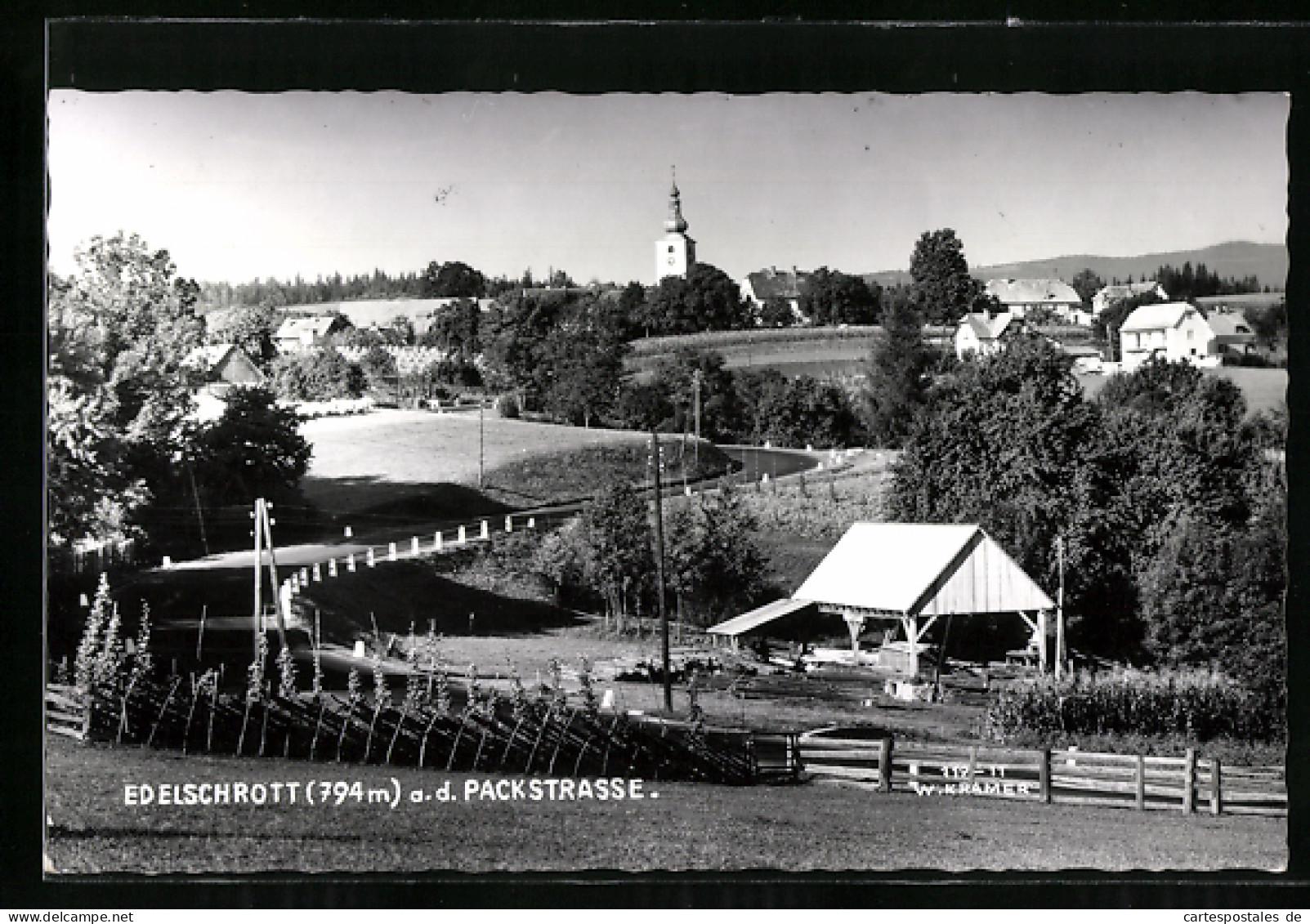 AK Edelschrott An Der Packstrasse, Ortsansicht Mit Kirche  - Other & Unclassified