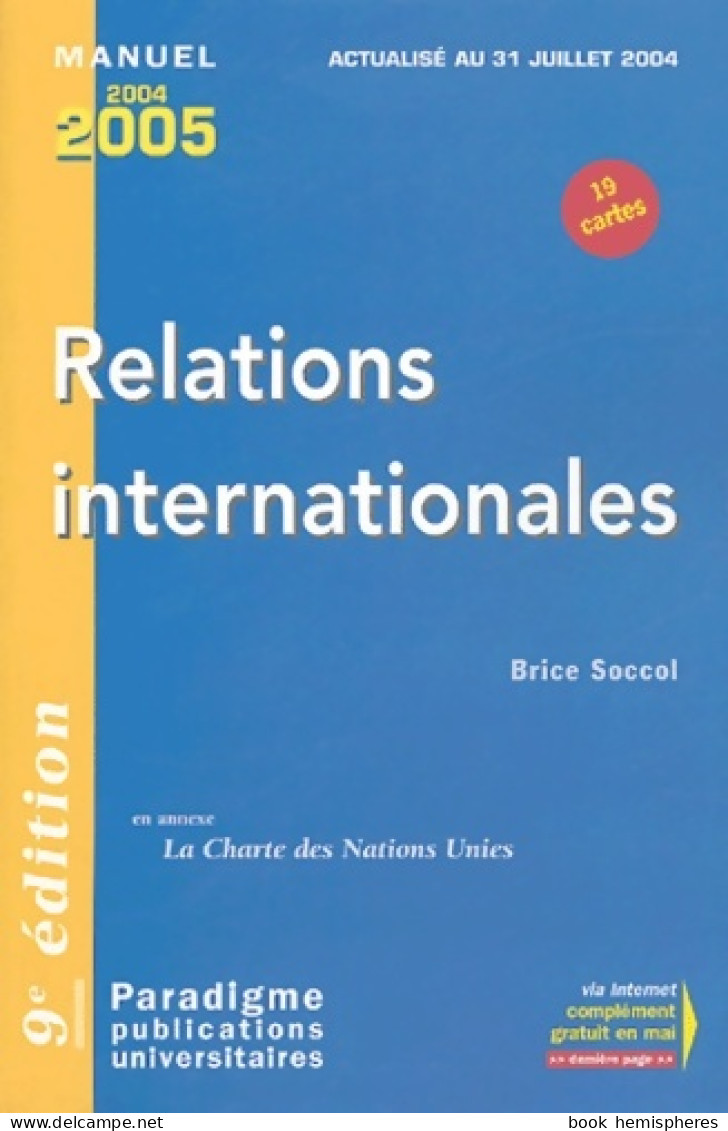 Relations Internationales (2004) De Brice Soccol - Economia