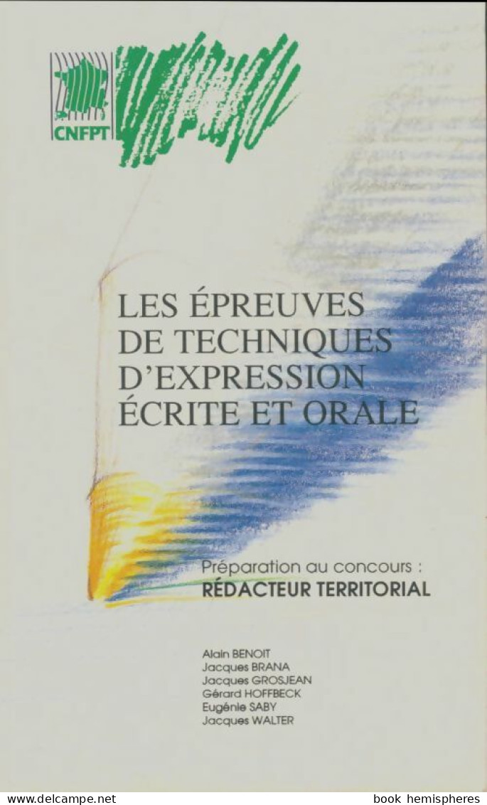 Les épreuves De Techniques D'expression écrite Et Orale (1991) De Collectif - 18 Años Y Más