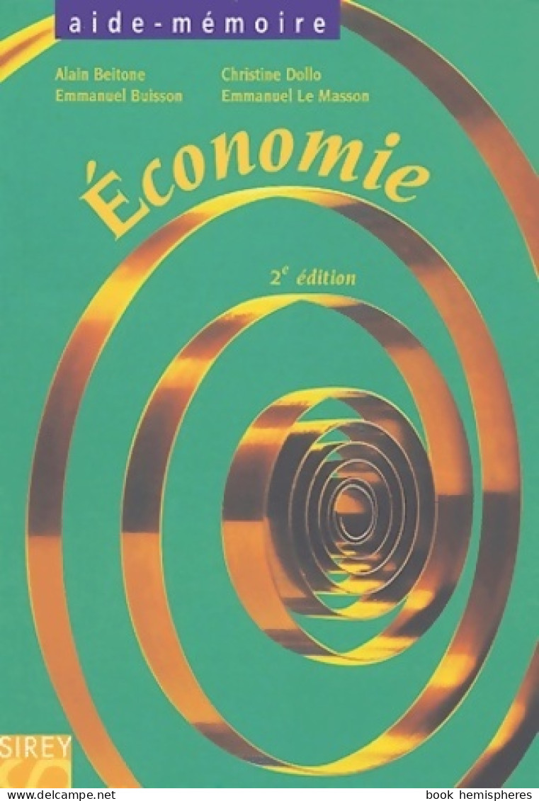 Économie : Aide-mémoire (2004) De Alain Beitone - Economía