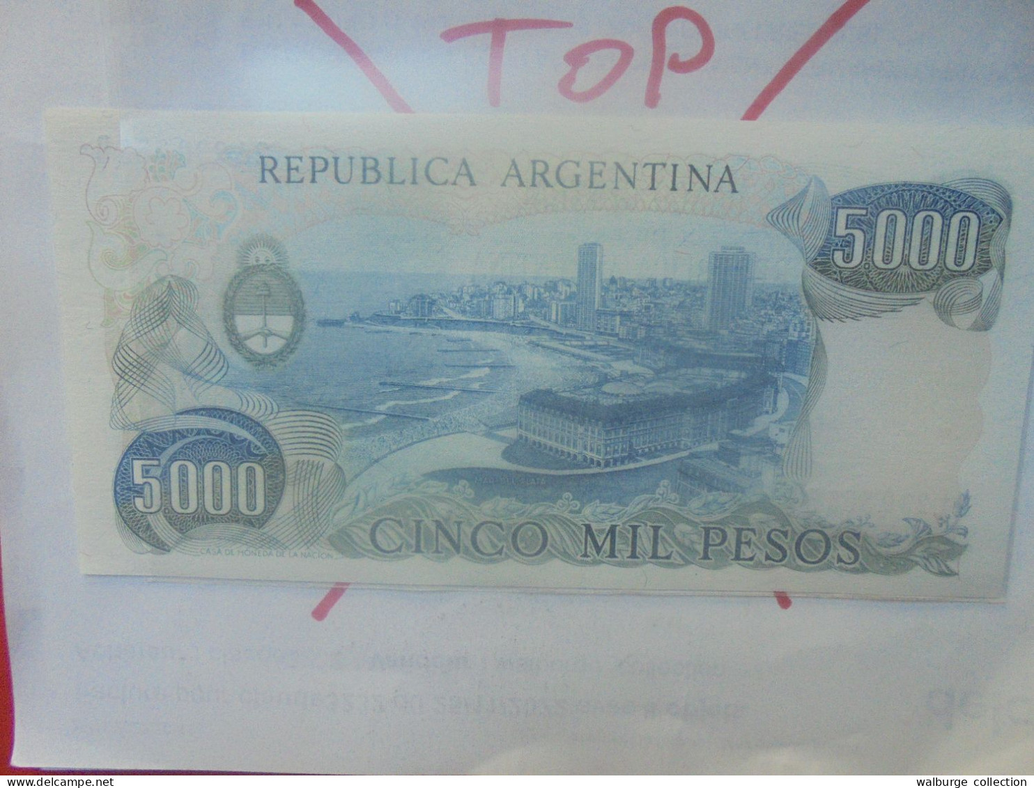 ARGENTINE 5000 PESOS ND (1977-83) Neuf (B.33) - Argentine