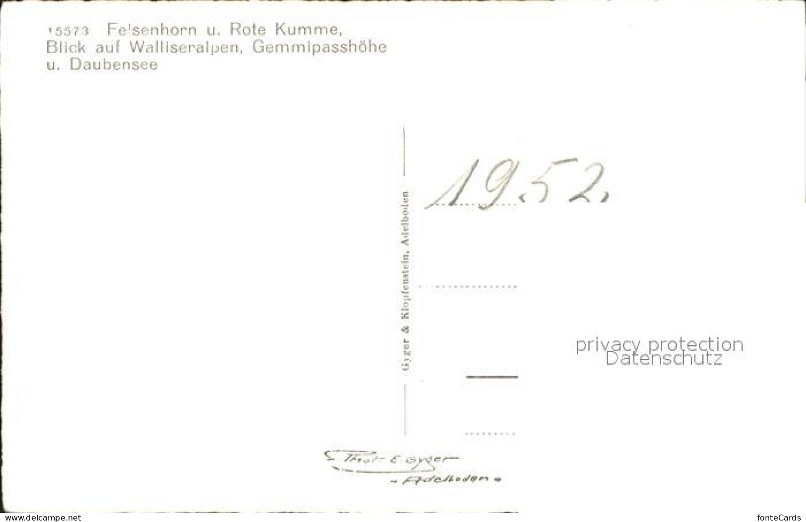 11675516 Felsenhorn Rote Kumme Gemmipasshoehe Felsenhorn - Other & Unclassified