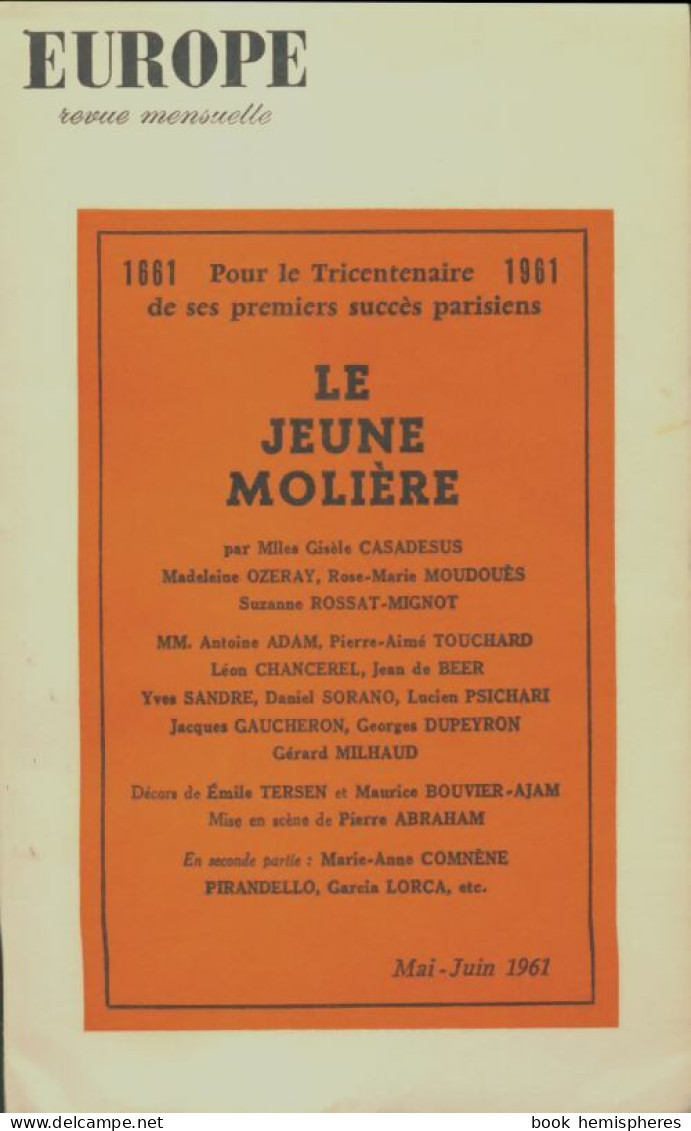 Europe N°385-386 : Le Jeune Molière (1961) De Collectif - Ohne Zuordnung