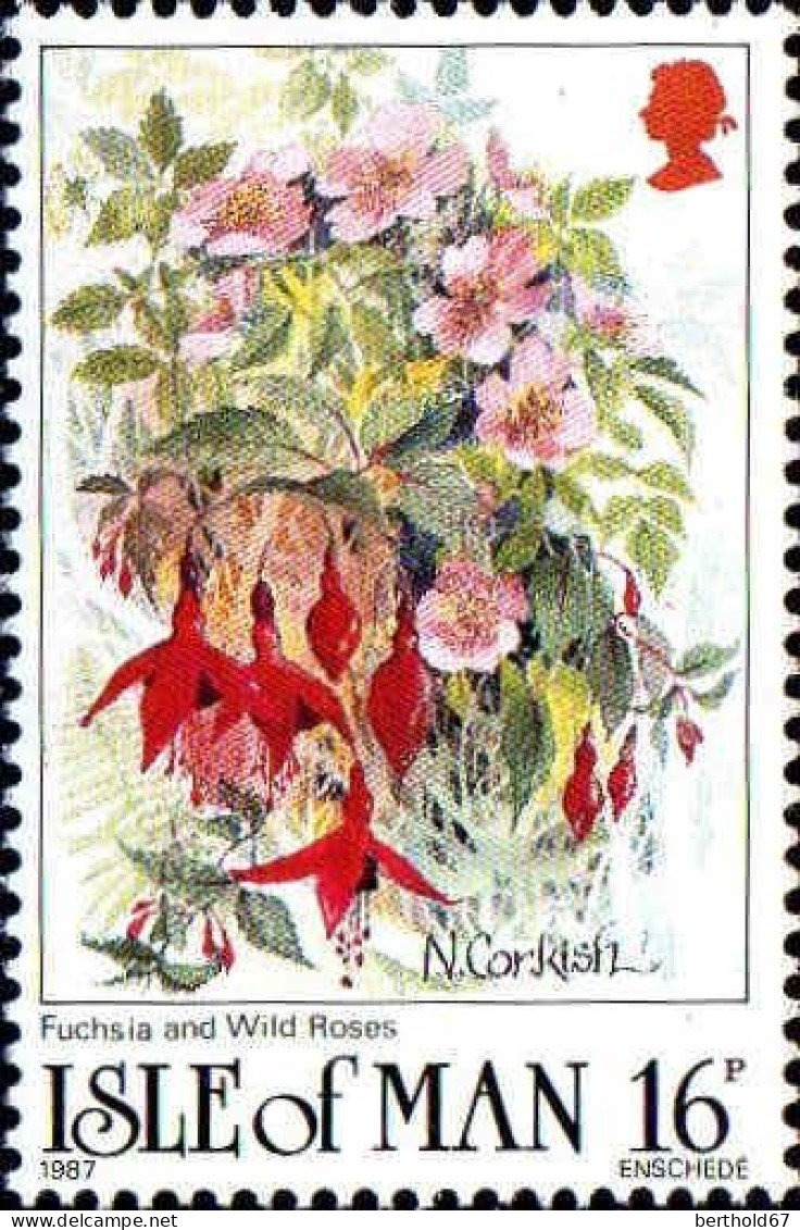 Man Poste N** Yv:344/347 N.Corkish Fleurs Sauvages (Thème) - Other & Unclassified