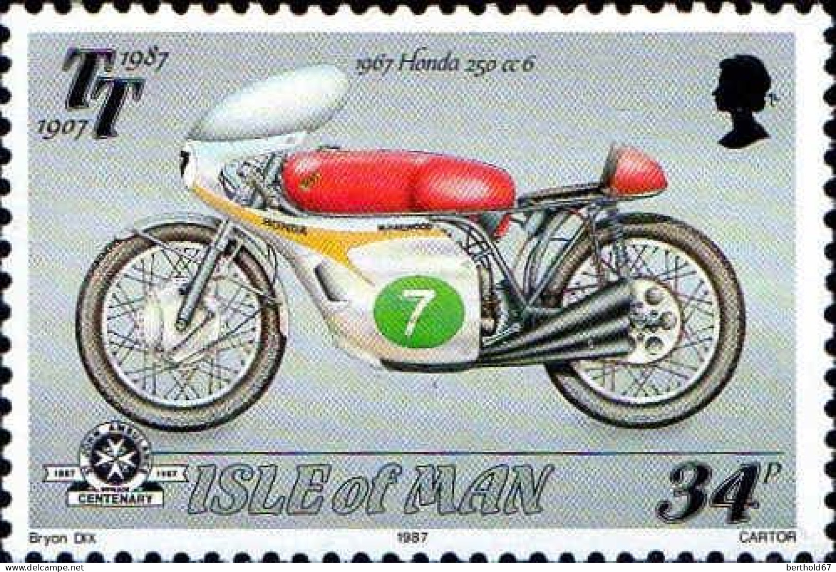 Man Poste N** Yv:334/338 80.Anniversaire Du Tourist Trophy (Thème) - Moto