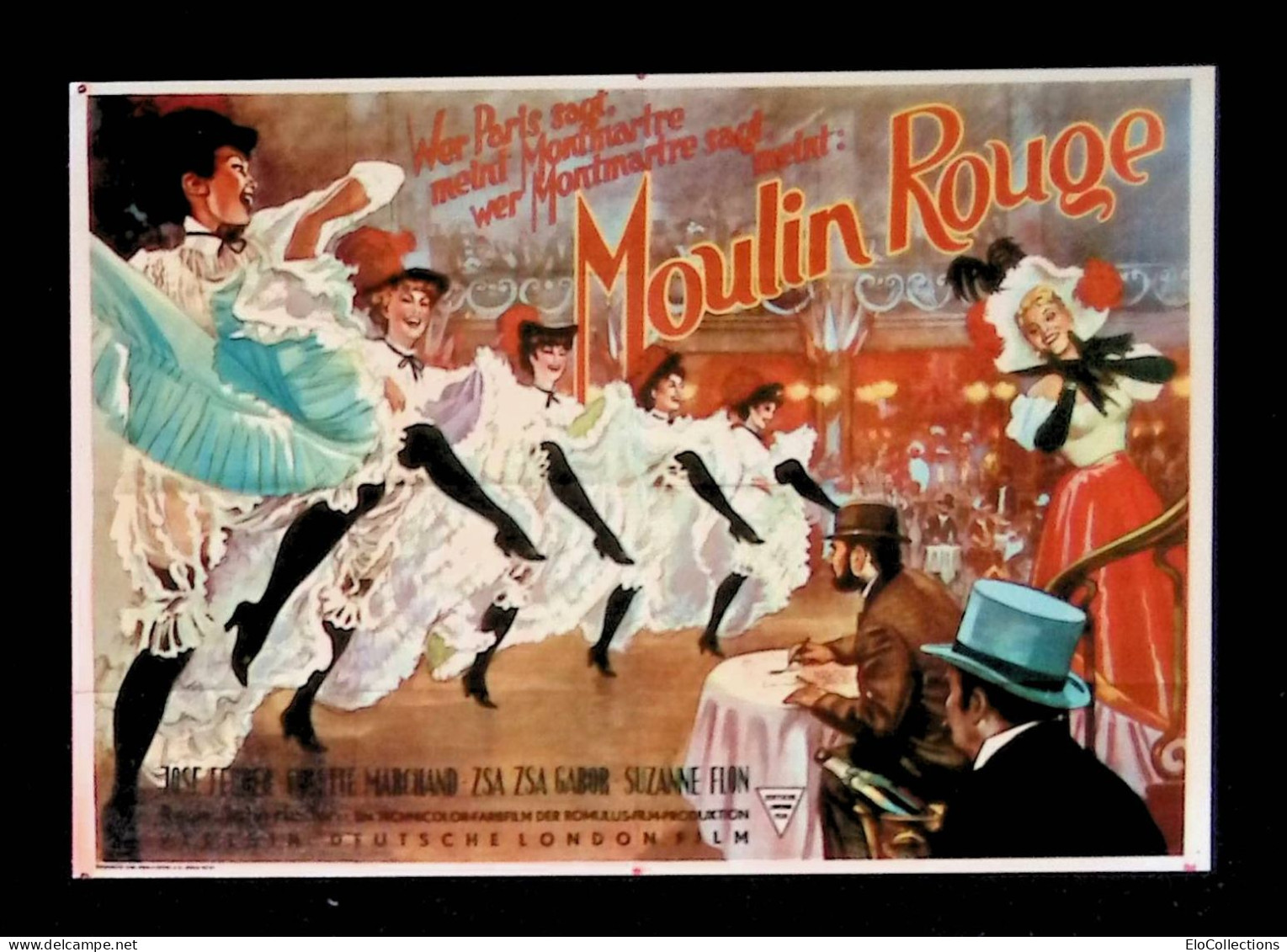 Cp, Publicité, Spectacle, Cabaret, Moulin Rouge, J. Ferrer - Zsa Zsa Gabor, John Huston, Vierge, Ed. F. Nugeron - Kabarett