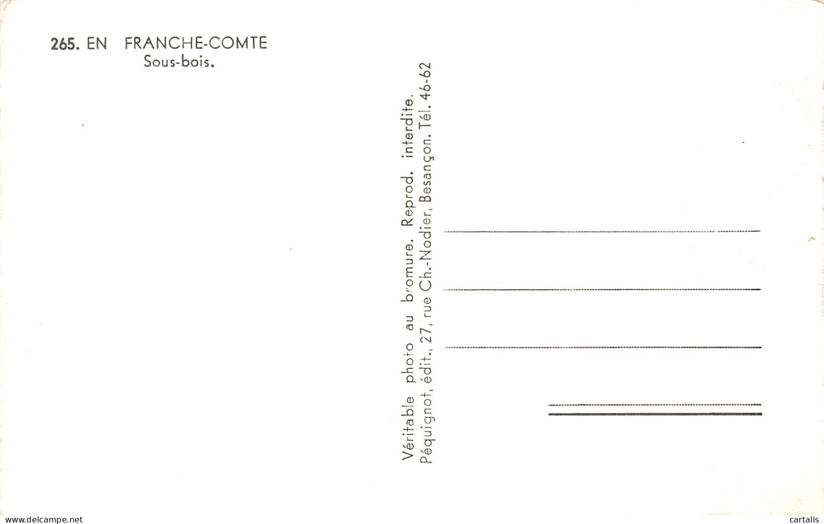 25-FRANCHE COMTE SOUS BOIS-N°4220-H/0397 - Other & Unclassified