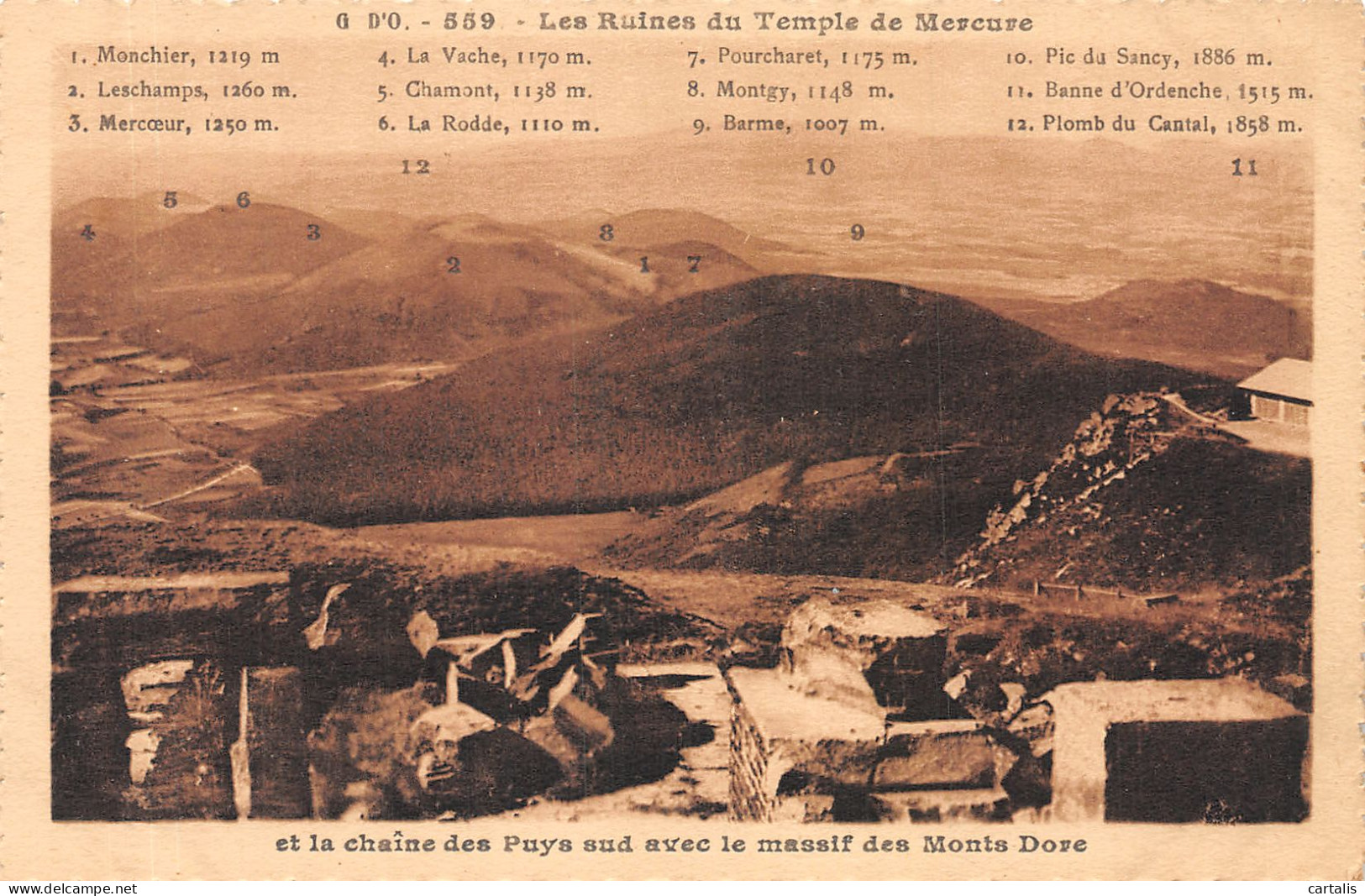 63-LE PUY DE DOME LES RUINES DU TEMPLE DE MERCURE-N°4221-C/0229 - Autres & Non Classés