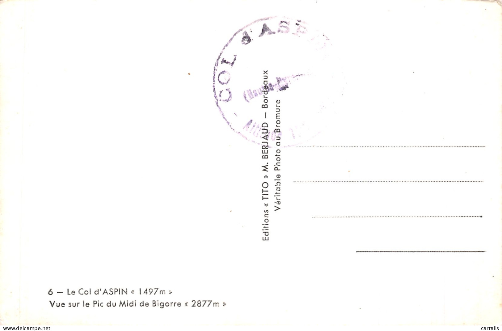 65-LE COL D ASPIN-N°4221-B/0249 - Other & Unclassified