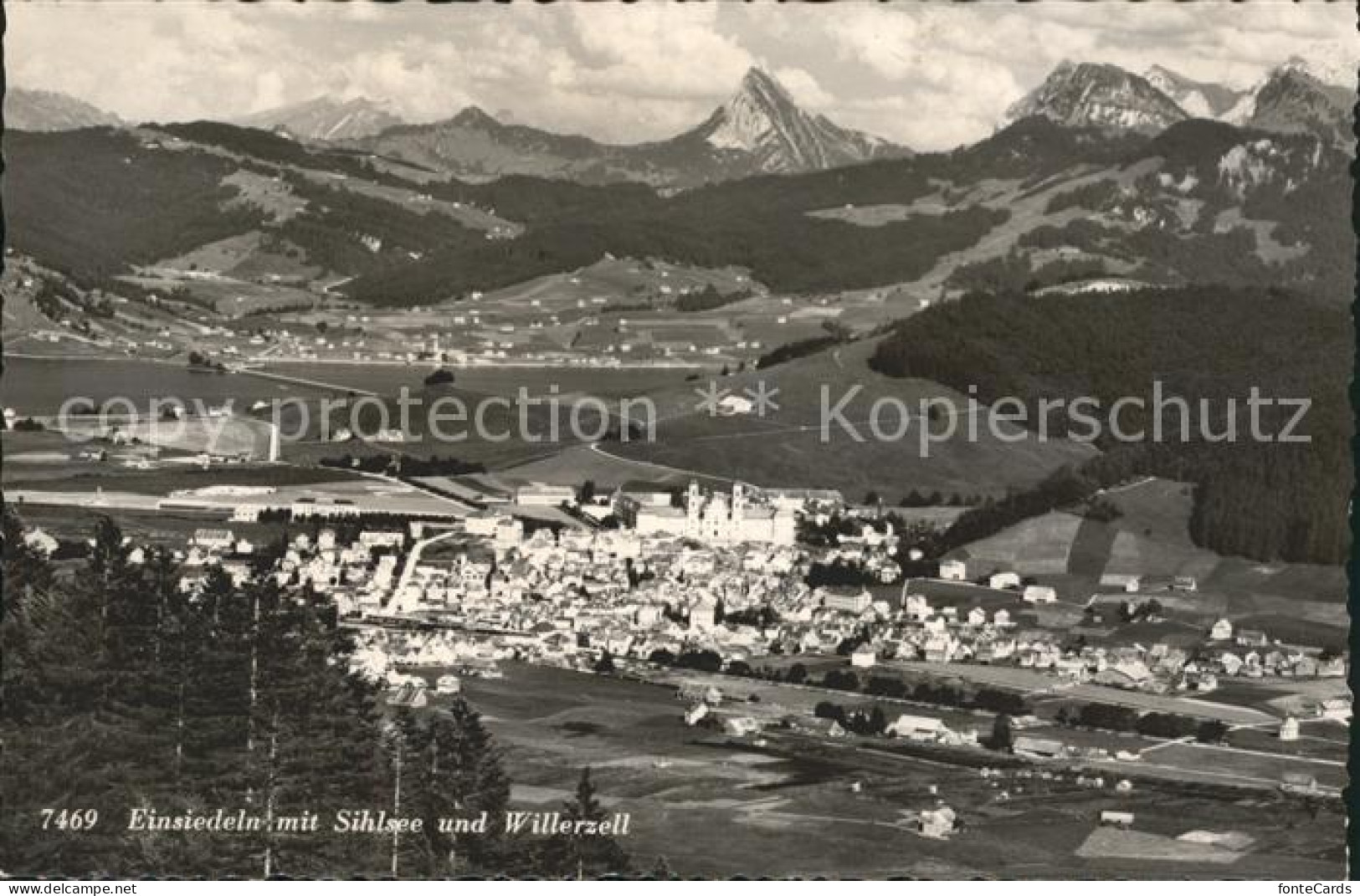 11673067 Einsiedeln SZ Totalansicht Mit Sihlsee Und Willerzell Einsiedeln - Other & Unclassified