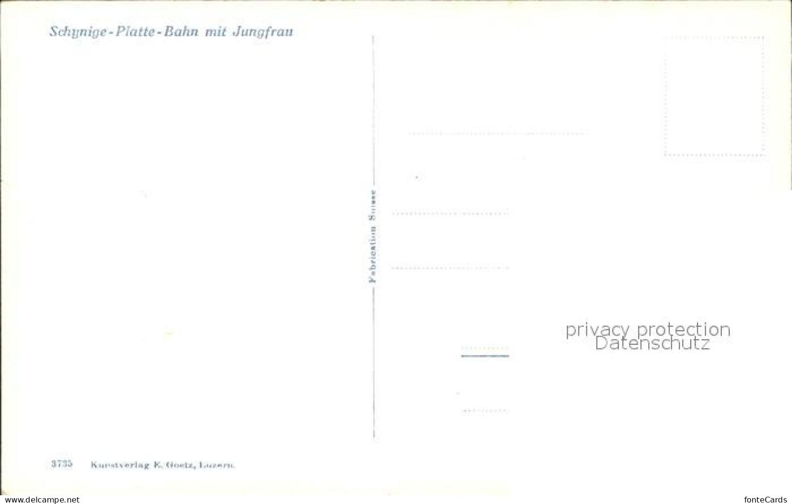 11672927 Schynige-Platte-Bahn Mit Jungfrau Schynige-Platte-Bahn - Other & Unclassified