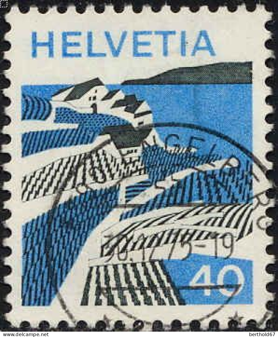 Suisse Poste Obl Yv: 938 Mi:1008 Lavaux (TB Cachet Rond) - Usados