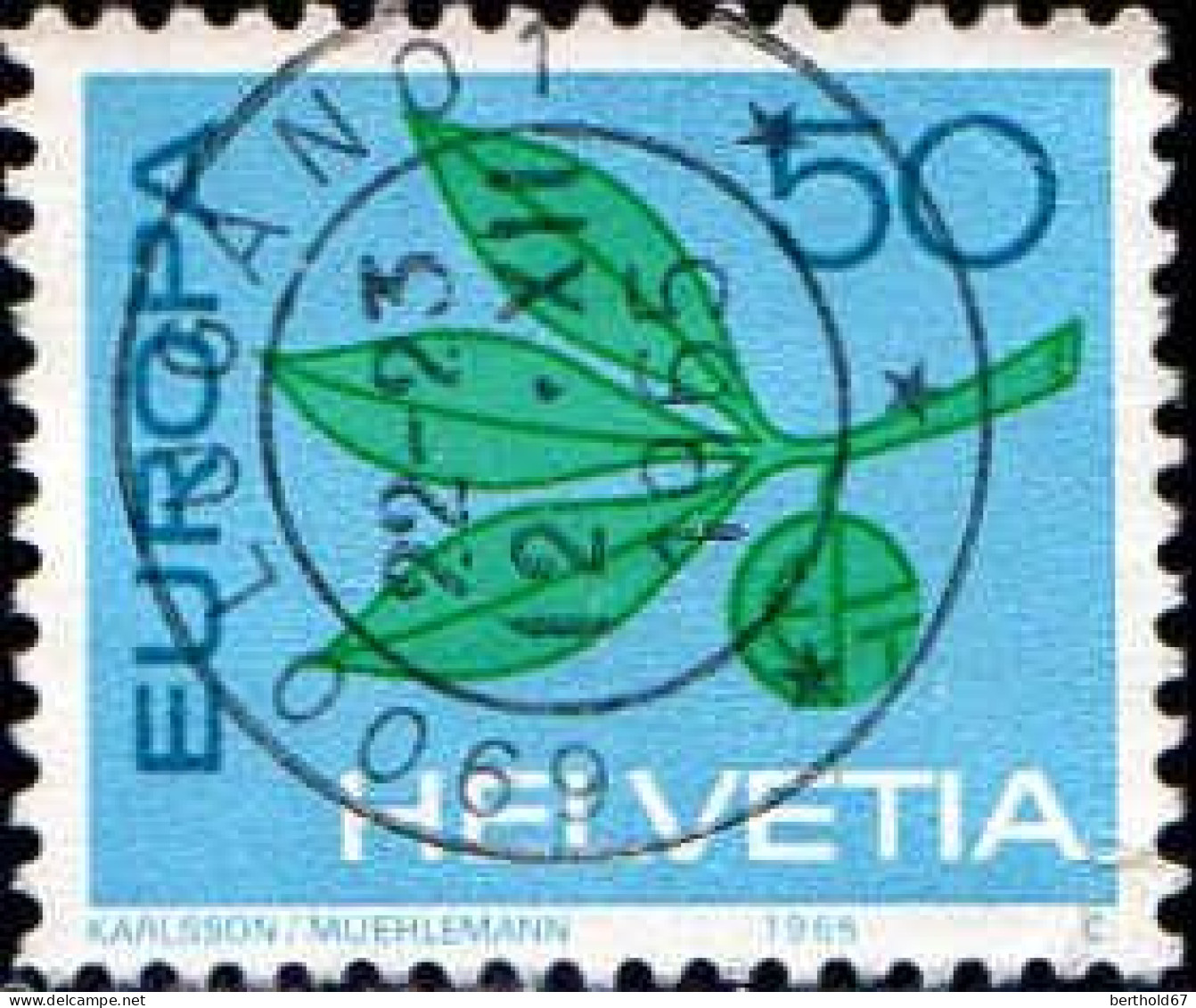 Suisse Poste Obl Yv: 758 Mi  825 Europa (TB Cachet à Date) Petite Déchirure 12-XII-1955 - Used Stamps