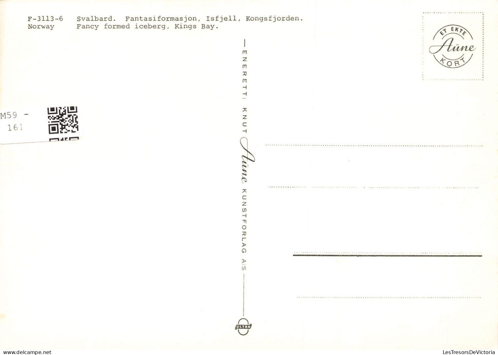 NORVEGE  - Fancy Formed Inceberg - Kings Bay - Colorisé - Carte Postale - Norvège