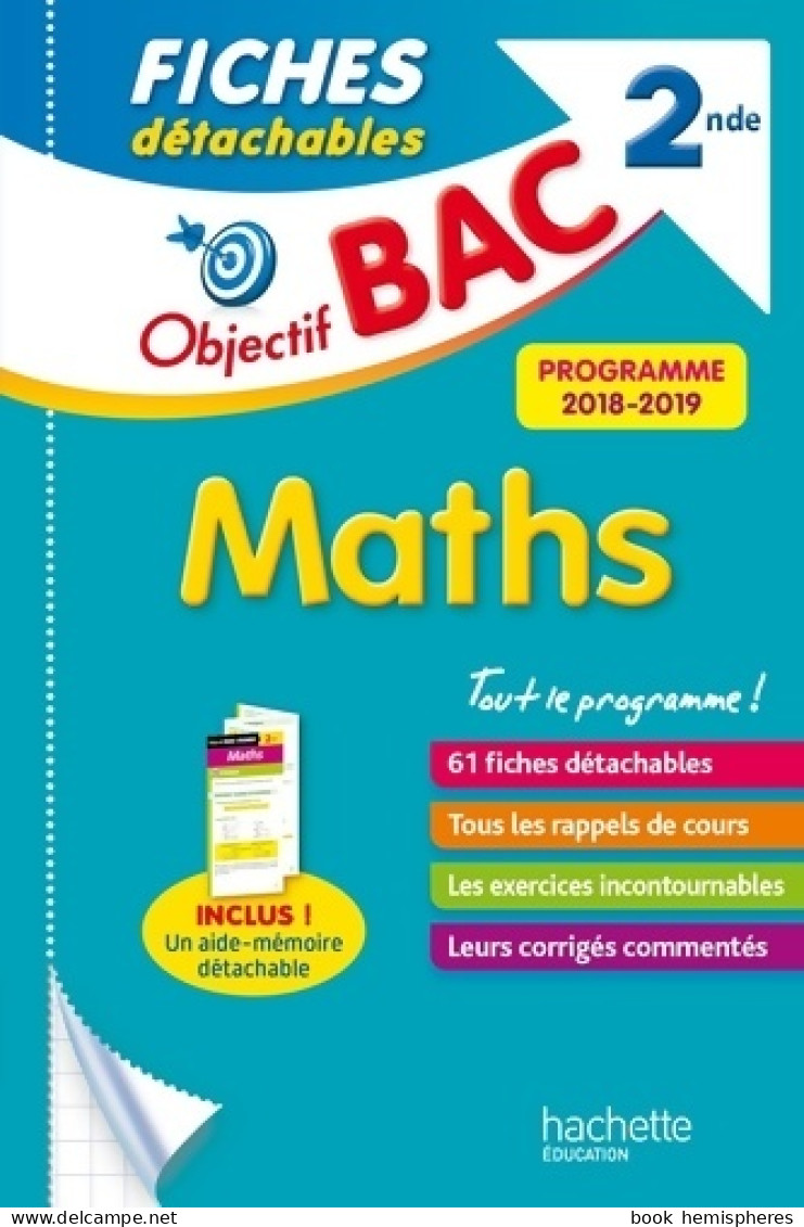 Objectif Bac Fiches Détachables Maths Seconde (2018) De Dominique Dejean-Blanc - 12-18 Años