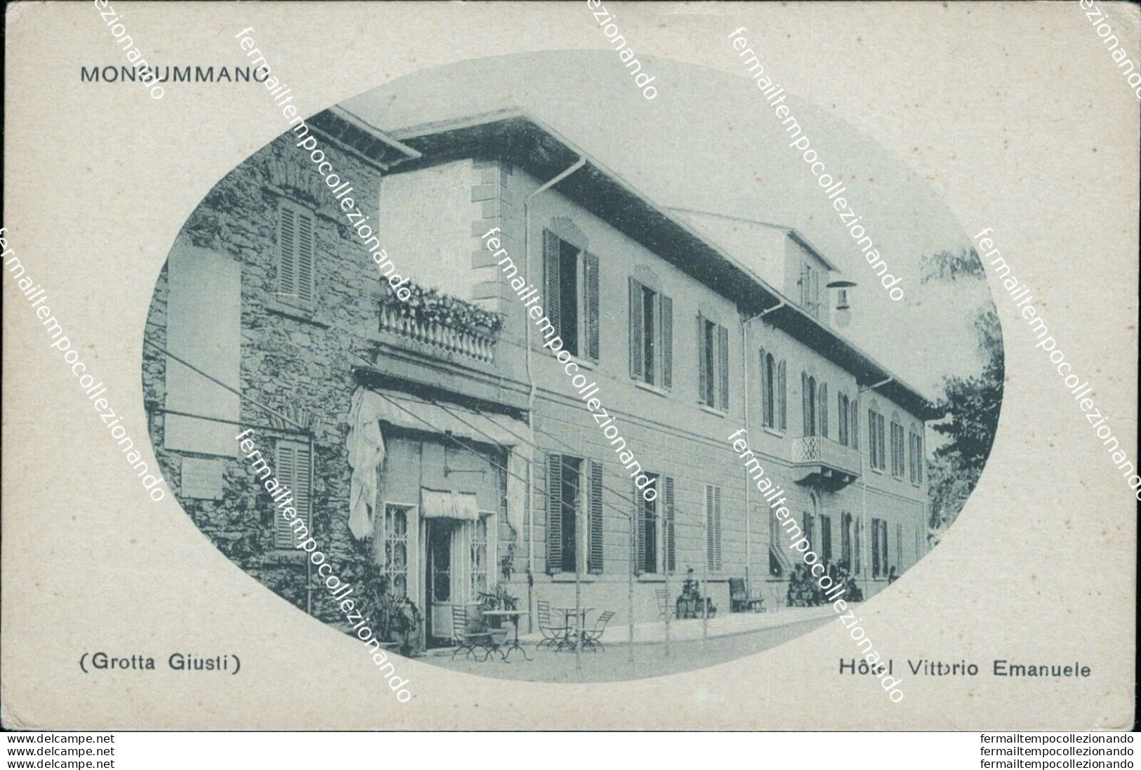 Bg502 Cartolina Monsummano Hotel Vittorio Emanuele Provincia Di Pistoia - Pistoia