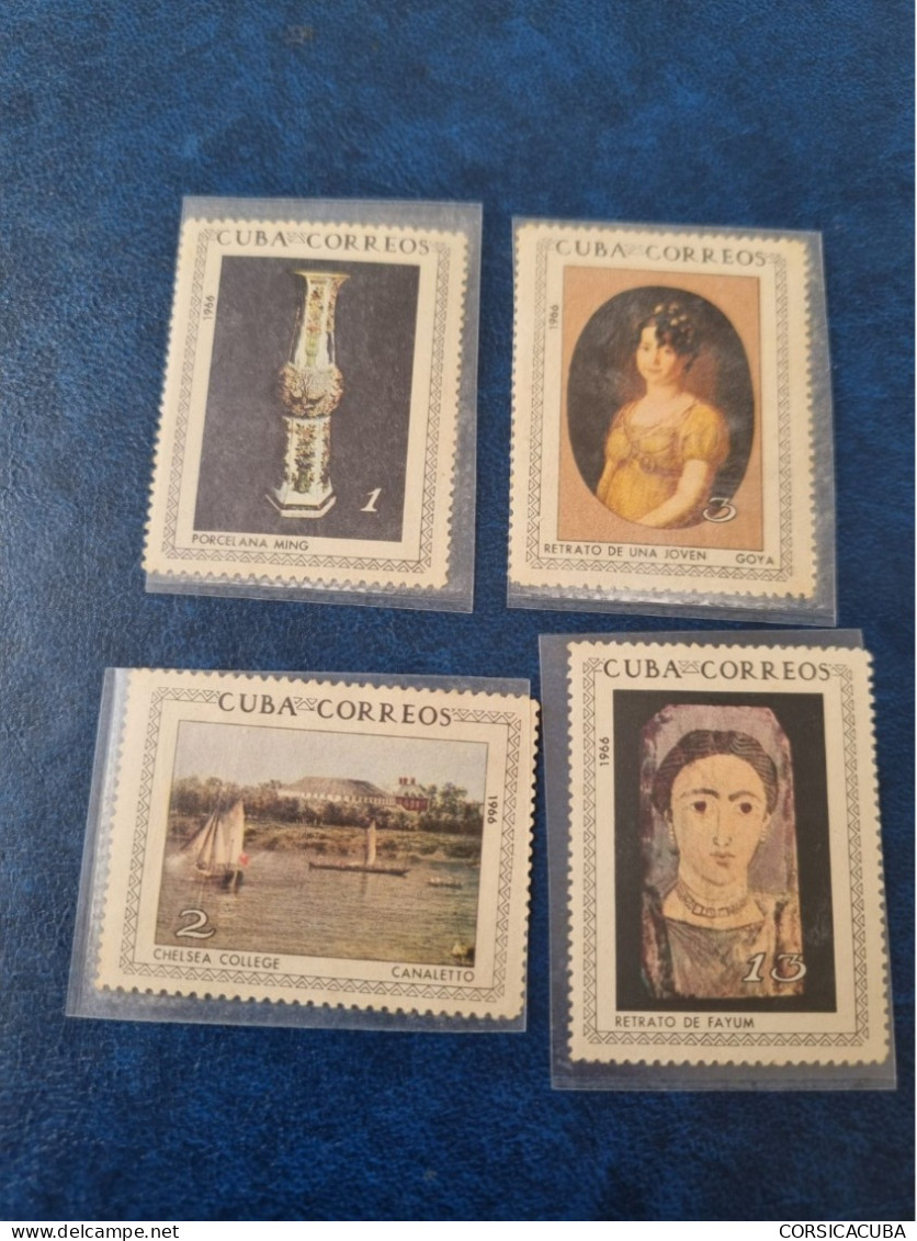 CUBA  NEUF  1966   OBRAS  DE  ARTE  //  PARFAIT  ETAT  // Le 1c Et Le 13 C Avec Gomme - Unused Stamps