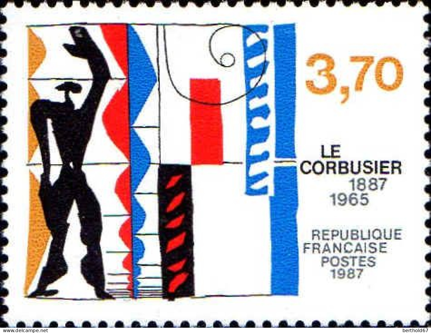 France Poste N** Yv:2470 Mi:2602 Le Corbusier Dessin - Nuevos