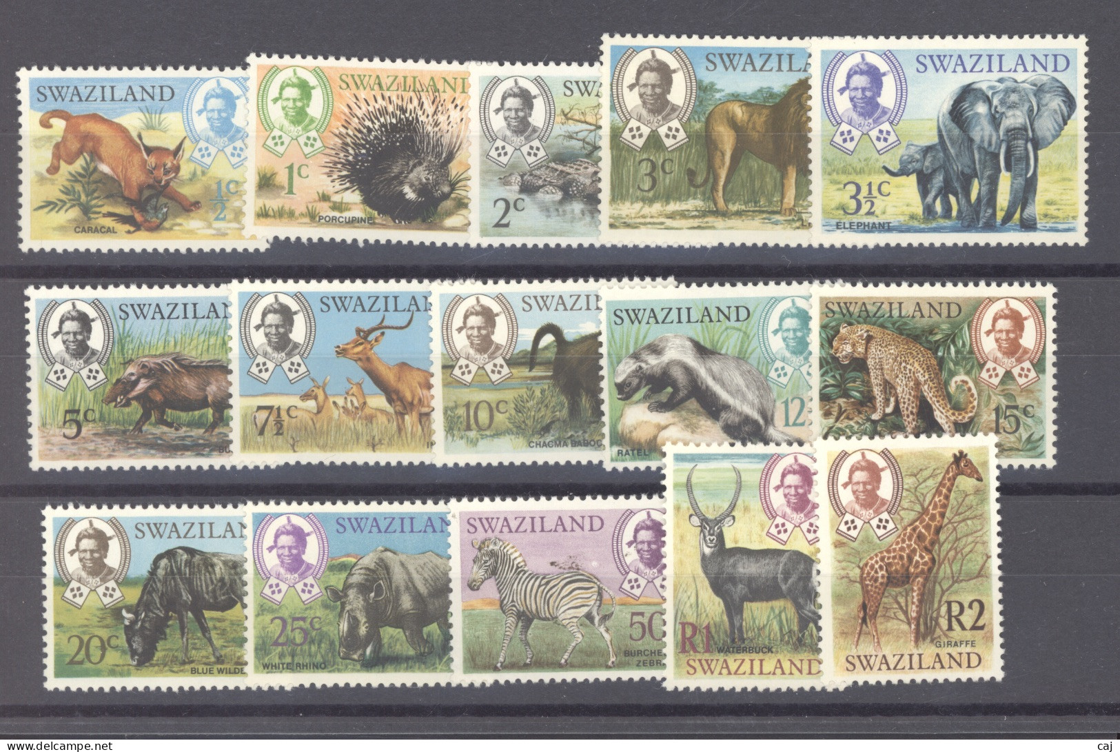 Swaziland  :  Yv 161-75  **  Animal - Swaziland (1968-...)