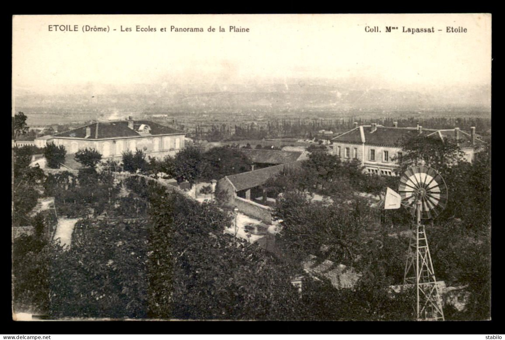 26 - ETOILE - LES ECOLES ET PANORAMA DE LA PLAINE - EOLIENNE - Sonstige & Ohne Zuordnung