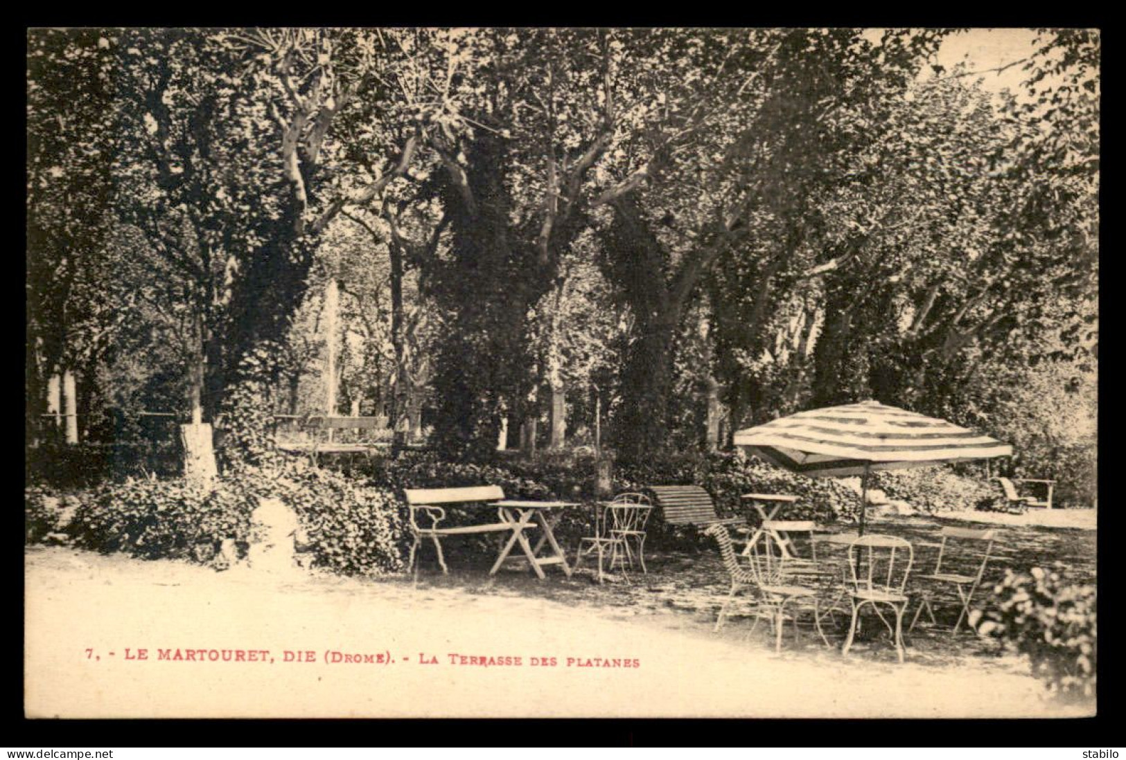 26 - DIE - HOTEL  LE MARTOURET - LA TERRASSE DES PLATANES - Die