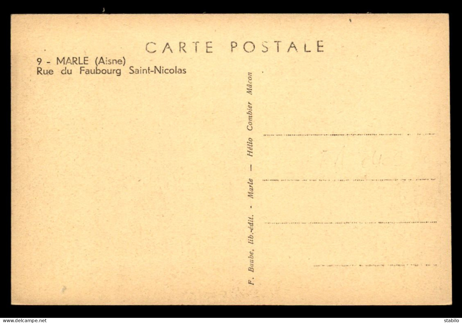 02 - MARLE - RUE DU FAUBOURG ST-NICOLAS - Other & Unclassified