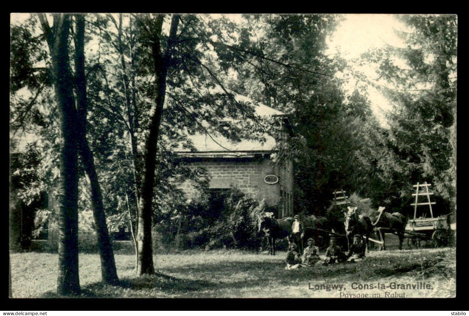 54 - CONS-LA-GRANDVILLE - PAYSAGE AU RABUT - ATTELAGE AGRICOLE - EDITION V. KREMER - Autres & Non Classés