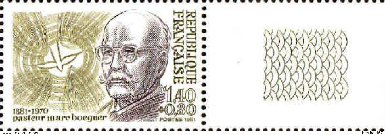 France Poste N** Yv:2153 Mi:2292 Pasteur Marc Boegner (Bord De Feuille) - Unused Stamps