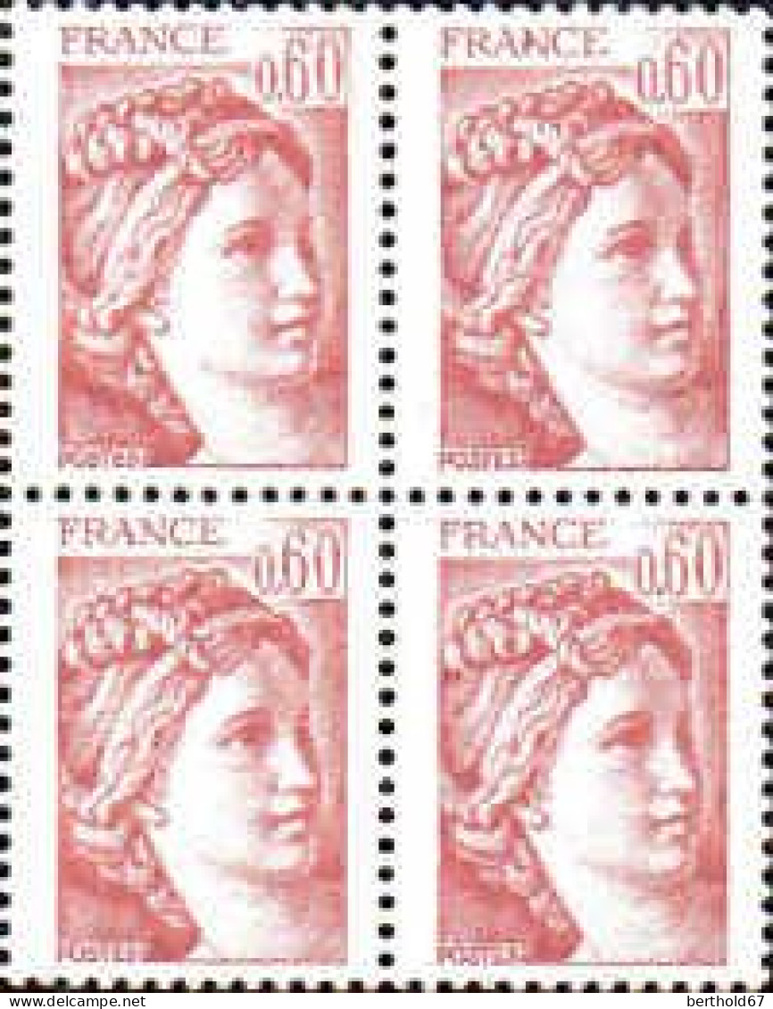 France Poste N** Yv:2119b Mi:2236z Sabine De David Bloc De 4 - Unused Stamps